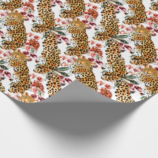 Chic Leopard Print Wrapping Paper - Bold & Stylish Geschenkpapier (Ecke)