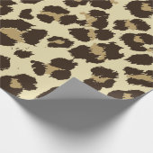 Chic Leopard Print Wrapping Paper Geschenkpapier (Ecke)
