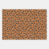 Chic Leopard Print Wrapping Paper Geschenkpapier Set (Vorderseite)