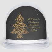  Chic Leopard Tree Schneekugeln (Vorderseite)
