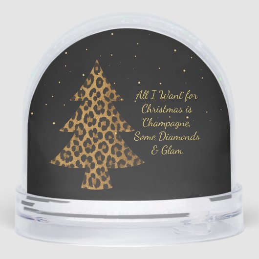  Chic Leopard Tree Schneekugeln (Rückseite)