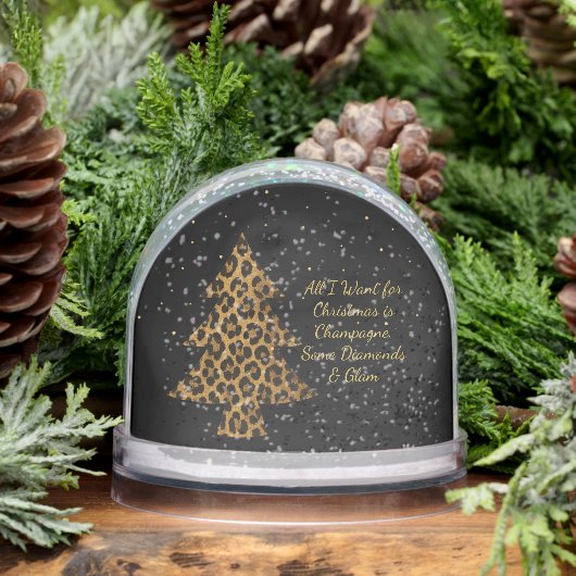  Chic Leopard Tree Schneekugeln (Winter)