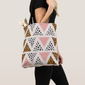 Chic Leopard- und Pink-Triangle-Muster Tasche (Von Nahem)
