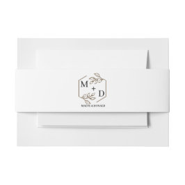 Chic Letter & Names Monogramm-Kranzehe Einladungsbanderole
