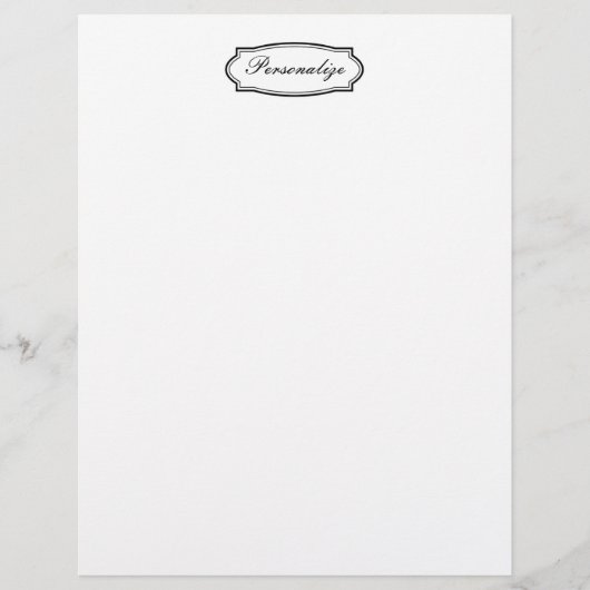 Chic Letterhead Schreibpapier mit extravaganter Gr (Vorderseite)