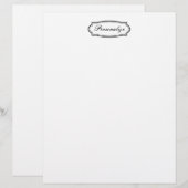 Chic Letterhead Schreibpapier mit extravaganter Gr (Vorne/Hinten)