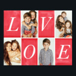 Chic Liebe 4 FotoCollage Poster<br><div class="desc">Zeigen Sie Ihre Lieblings-Fotos mit diesem stilvollen 4-Foto Collage Poster,  das "Liebe" sagt.</div>
