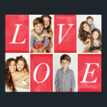 Chic Liebe 4 FotoCollage Poster<br><div class="desc">Zeigen Sie Ihre Lieblings-Fotos mit diesem stilvollen 4-Foto Collage Poster, das "Liebe" sagt.</div>