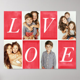 Chic Liebe 4 FotoCollage Poster