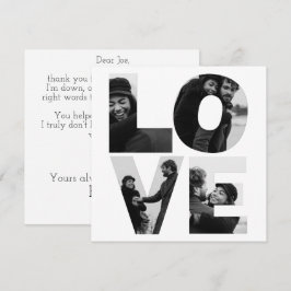 Chic LIEBE Custom Foto Family oder Couple Feiertagskarte