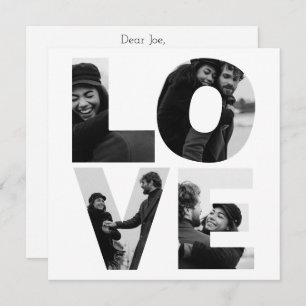 Chic LIEBE Custom Foto Family oder Couple Feiertagskarte