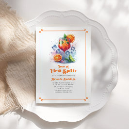 Chic Liebe im First Spritz Brautparty Einladung