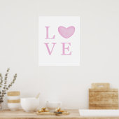 Chic Liebe Pink Poster (Küche)