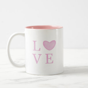 Chic Liebe Rosa Personalisiert Zweifarbige Tasse