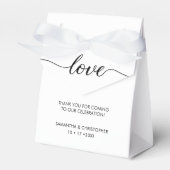 Chic Liebe Script Custom Engagement Party Geschenkschachtel (Vorderseite)