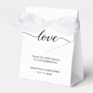 Chic Liebe Script Custom Engagement Party Geschenkschachtel