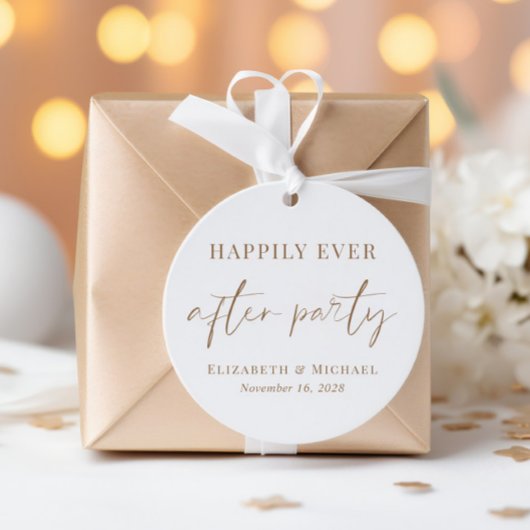 Chic Liebe und Dank Hochzeitsempfang Geschenkanhänger