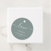 Chic Liebe und Dank Sage Green Wedding Geschenkanhänger (Beispiel)