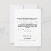 Chic Liebe und Dankeschön Drehbuch Herz 3 Hochzeit Dankeskarte (Rückseite)