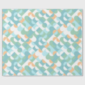 Chic Light Aquamarin Blue Green Circles Art Patter Geschenkpapier (Flach)