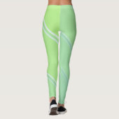 Chic Light Aquamarin unter Blassgrün Banded Print Leggings (Rückseite)