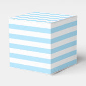 Chic Light Baby Blue und White Striping Geschenkschachtel (Vorderseite)