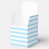 Chic Light Baby Blue und White Striping Geschenkschachtel (Geöffnet)