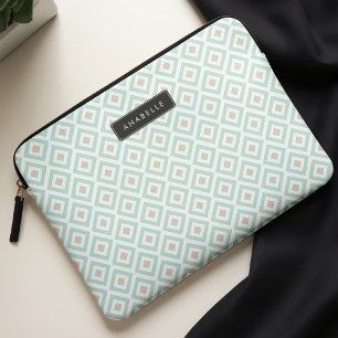 Chic Light Blue Diamonds Pattern Laptopschutzhülle