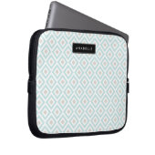 Chic Light Blue Diamonds Pattern Laptopschutzhülle (Vorne Rechts)