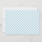 Chic Light Blue Gingham Pattern Mitteilungskarte (Rückseite)