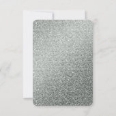 Chic Light Blue Marmor mit Silver Glitzer Save The Date (Rückseite)
