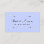 Chic Light Blue mit Beruflichem, weißem Gold-Dekor Visitenkarte (Vorderseite)