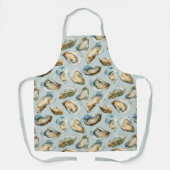 Chic light blue oysters pattern schürze (Vorderseite)