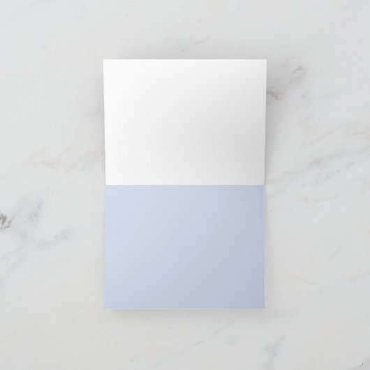 Chic Light Blue Two Letter Initial Monogram Name Dankeskarte (Innenseite)