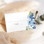 Chic Light Blue Watercolor Blumen Hochzeit Lined Platzkarte<br><div class="desc">Boho Chic Light Blue Watercolor Blumenfloral Hochzeitslinde Platzkarten</div>