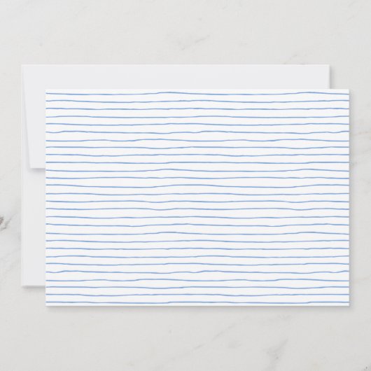 Chic Light Blue Watercolor Brautparty Einladung (Rückseite)