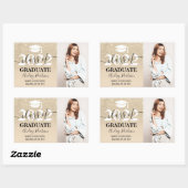 Chic light gold Glitzer ombre Foto Abschluss Rechteckiger Aufkleber (Blatt)