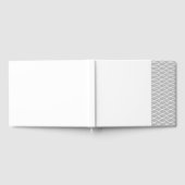 Chic Light Graue rechte, geflochtene Waves auf Wei Gästebuch (Voll)