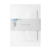 Chic Light Gray & Blue Hydrangea Einladungsbanderole (Vorderseite Beispiel)
