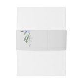 Chic Light Gray & Blue Hydrangea Einladungsbanderole (Rückseitenbeispiel)