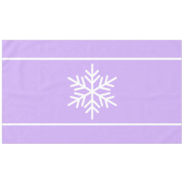 Chic Light Lila Nordic White Snowflake Streifen Tischdecke