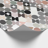 Chic Light Mauve Taupe Beige Gray Circles Muster Geschenkpapier (Ecke)