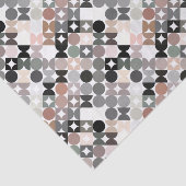 Chic Light Mauve Taupe Beige Gray Circles Muster Seidenpapier (Ausschnitt)