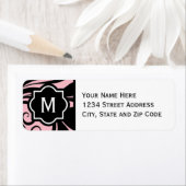 Chic Light Pink Black and White Blüh Monogram (Insitu)