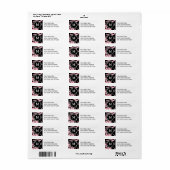 Chic Light Pink Black and White Blüh Monogram (Vorne)