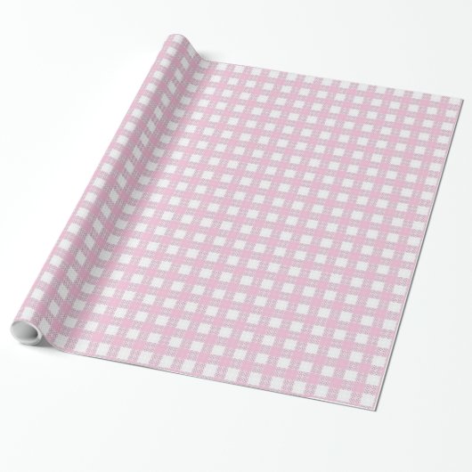 Chic Light Pink Checkered 60th Birthday Gift Wrap Geschenkpapier (Ungerollt)