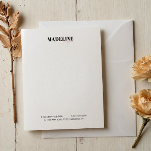 Chic Light Pink Girly Business Notizblock