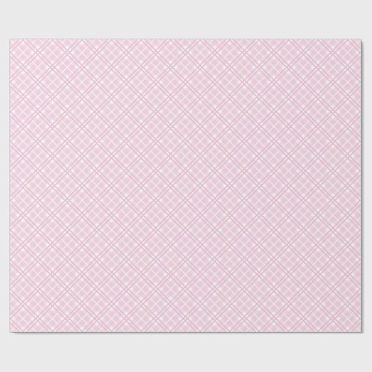 Chic Light Pink & White 60th Birthday Wrapping Geschenkpapier (Flach)