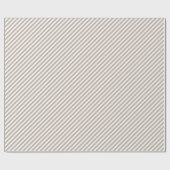 Chic Light Taupe Grau Brown White Stripes Muster Geschenkpapier (Flach)