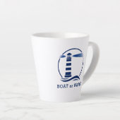 Chic Lighthouse mit Ihrem Boot oder Name 2 Seite Milchtasse (Rechte Ecke)